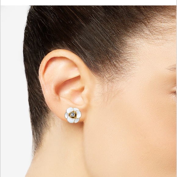 kate spade new york crystal flower stud earrings